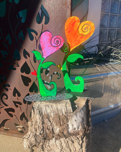 Galentine's Heart Flower Sculpture Painting Class