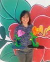 Galentine's Heart Flower Sculpture Painting Class