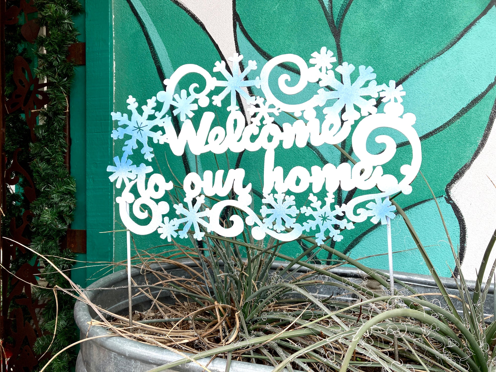 Winter Welcome Sign