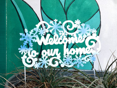 Winter Welcome Sign