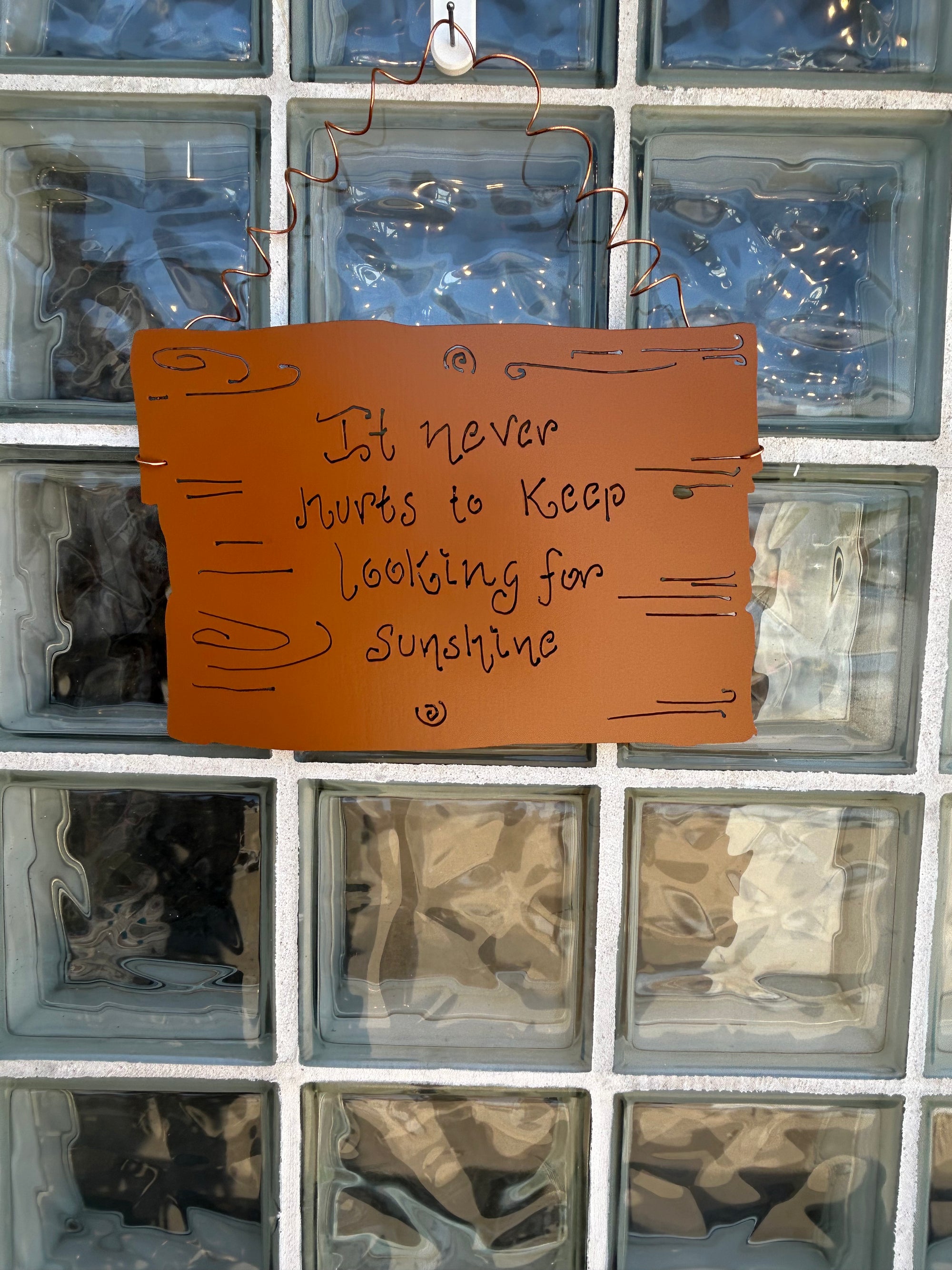 "Looking for Sunshine" Quote Sign