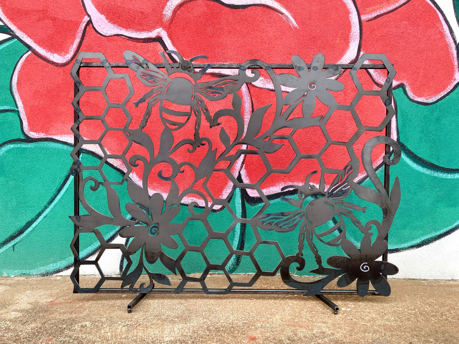 Honeycomb Fireplace Screen