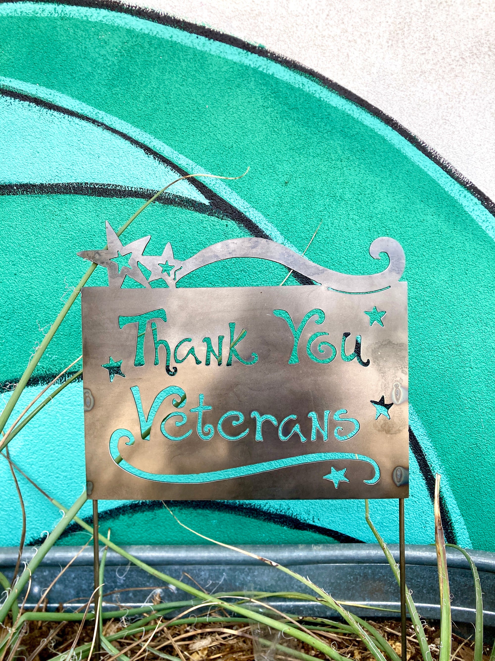 Thank You Veterans Garden Sign