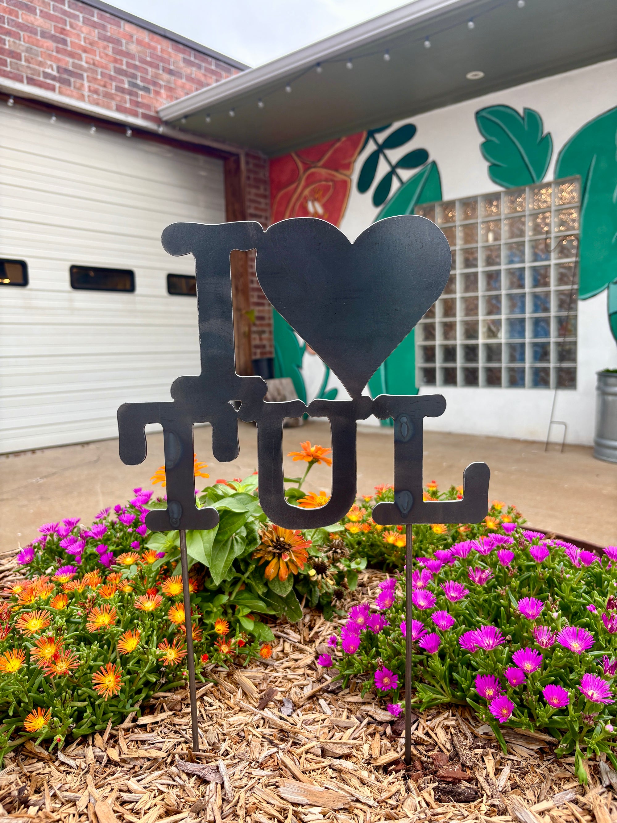 I Heart Tulsa Garden Pole