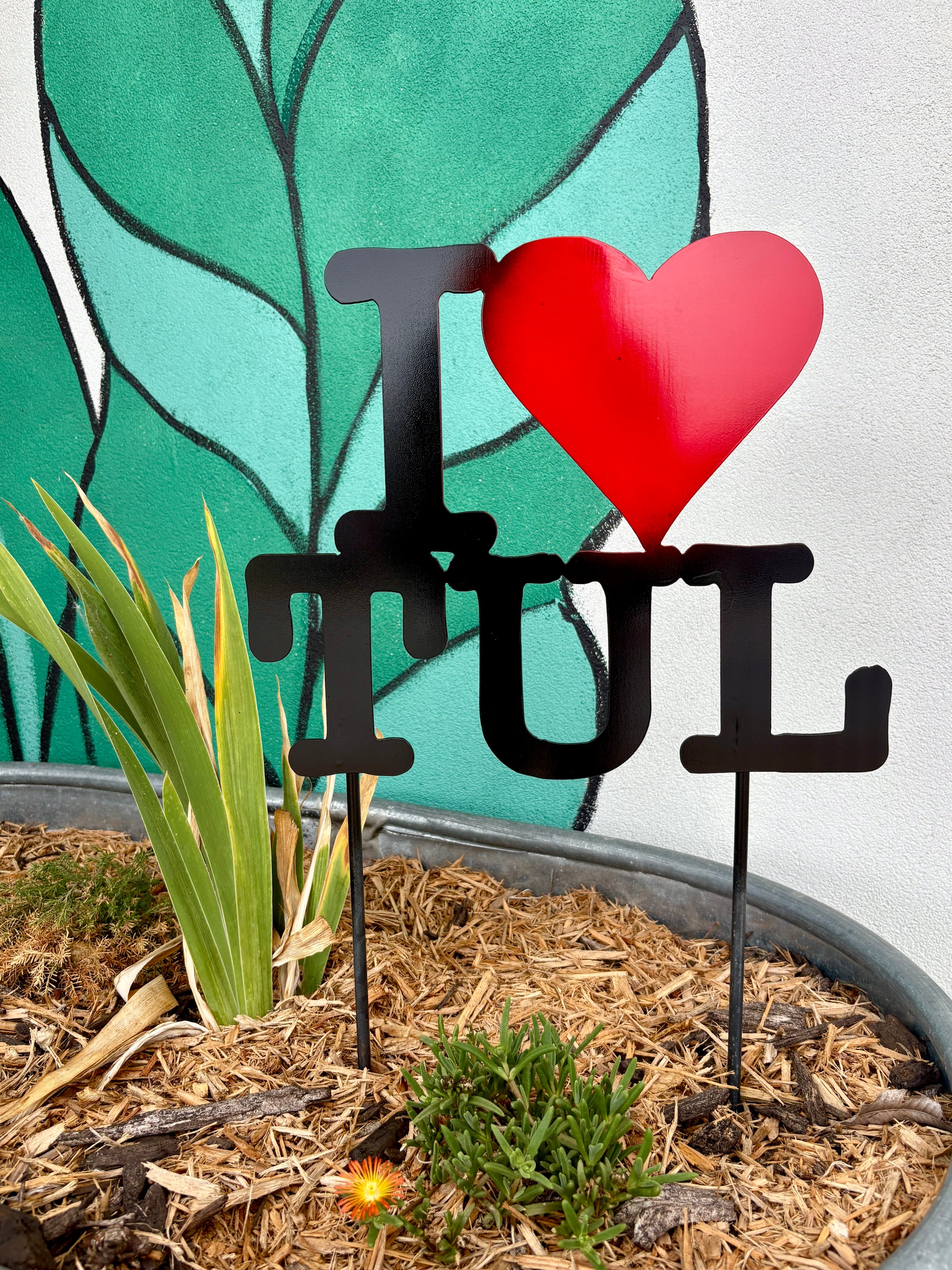 I Heart Tulsa Garden Pole