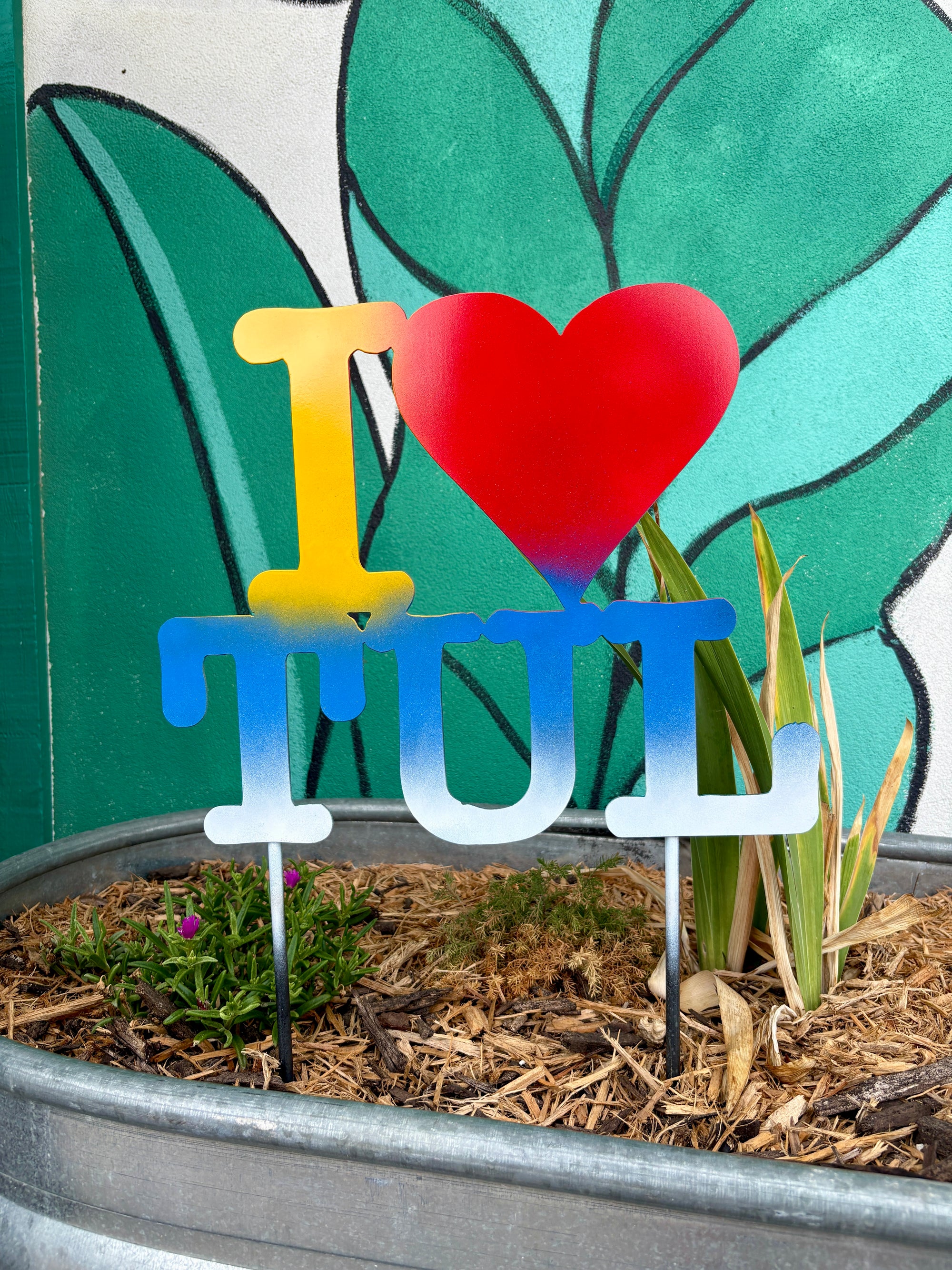 I Heart Tulsa Garden Pole
