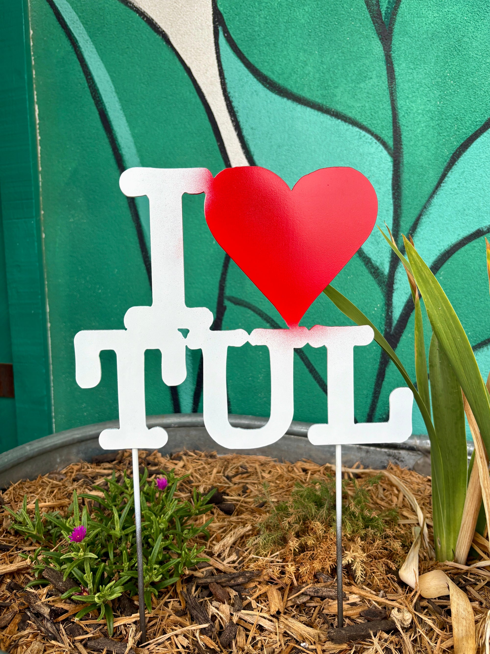 I Heart Tulsa Garden Pole