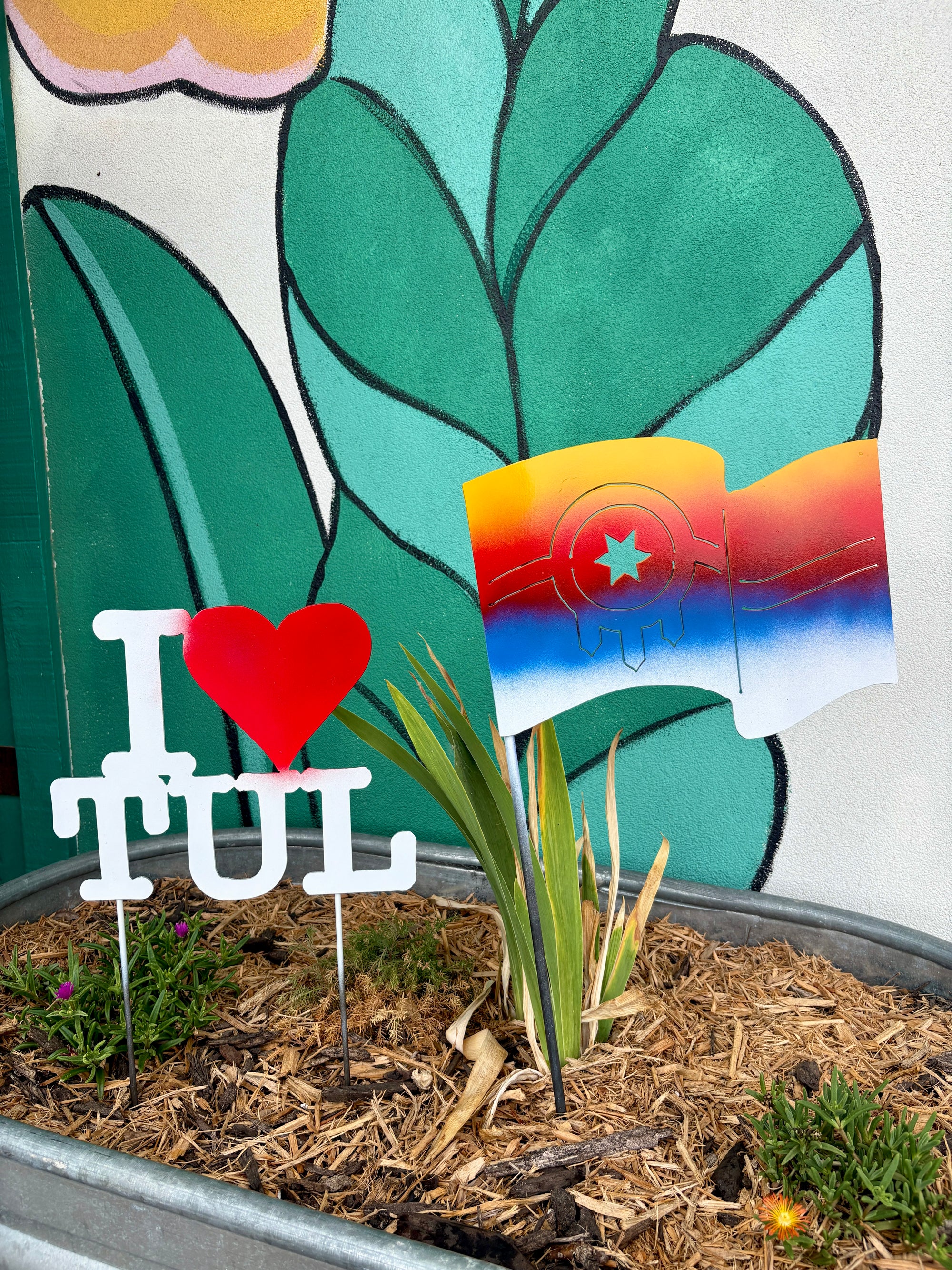 I Heart Tulsa Garden Pole