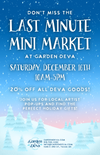 Last Minute Mini Market Vendor Registration
