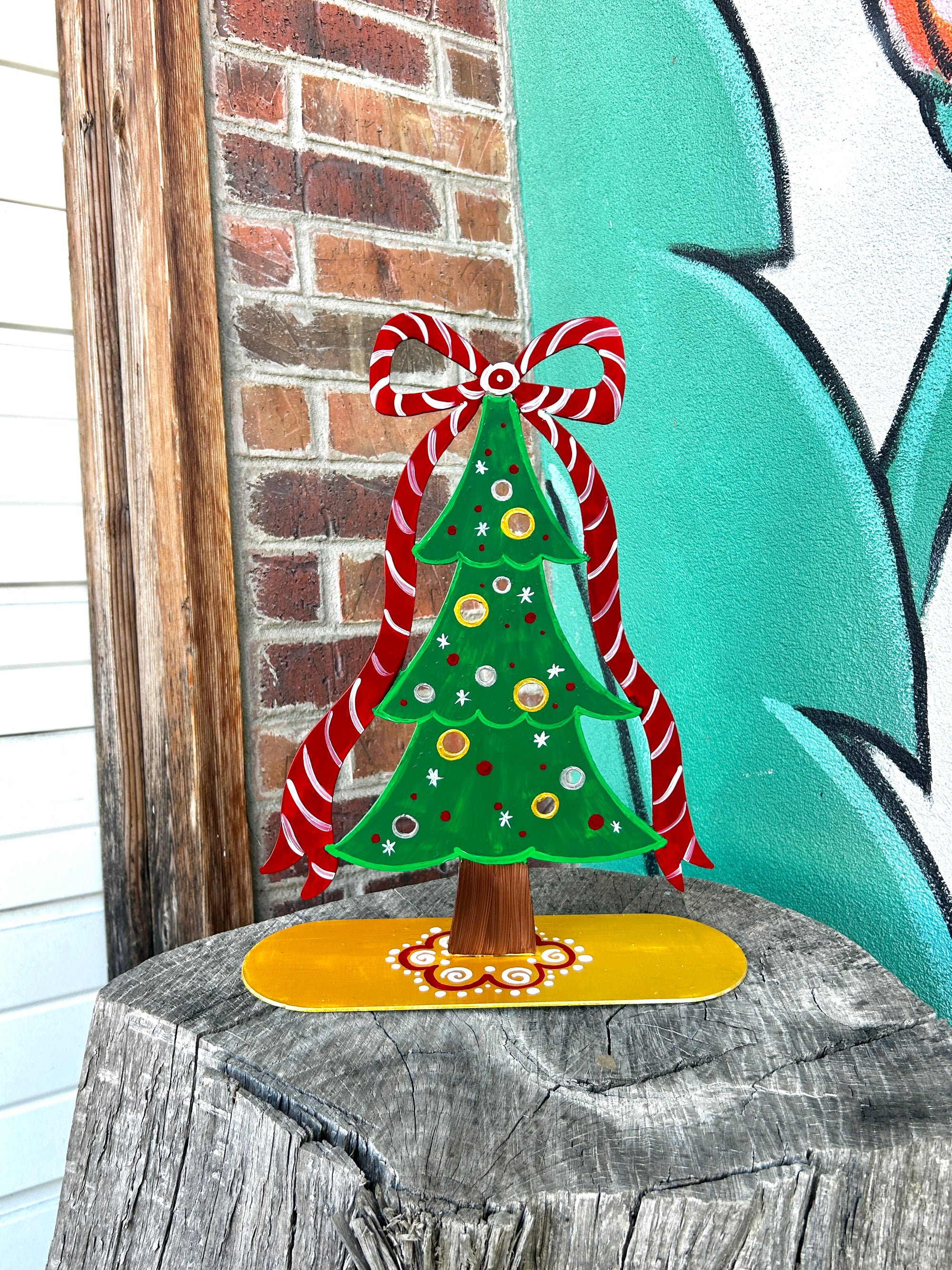Ribbon Christmas Tree Painting Class