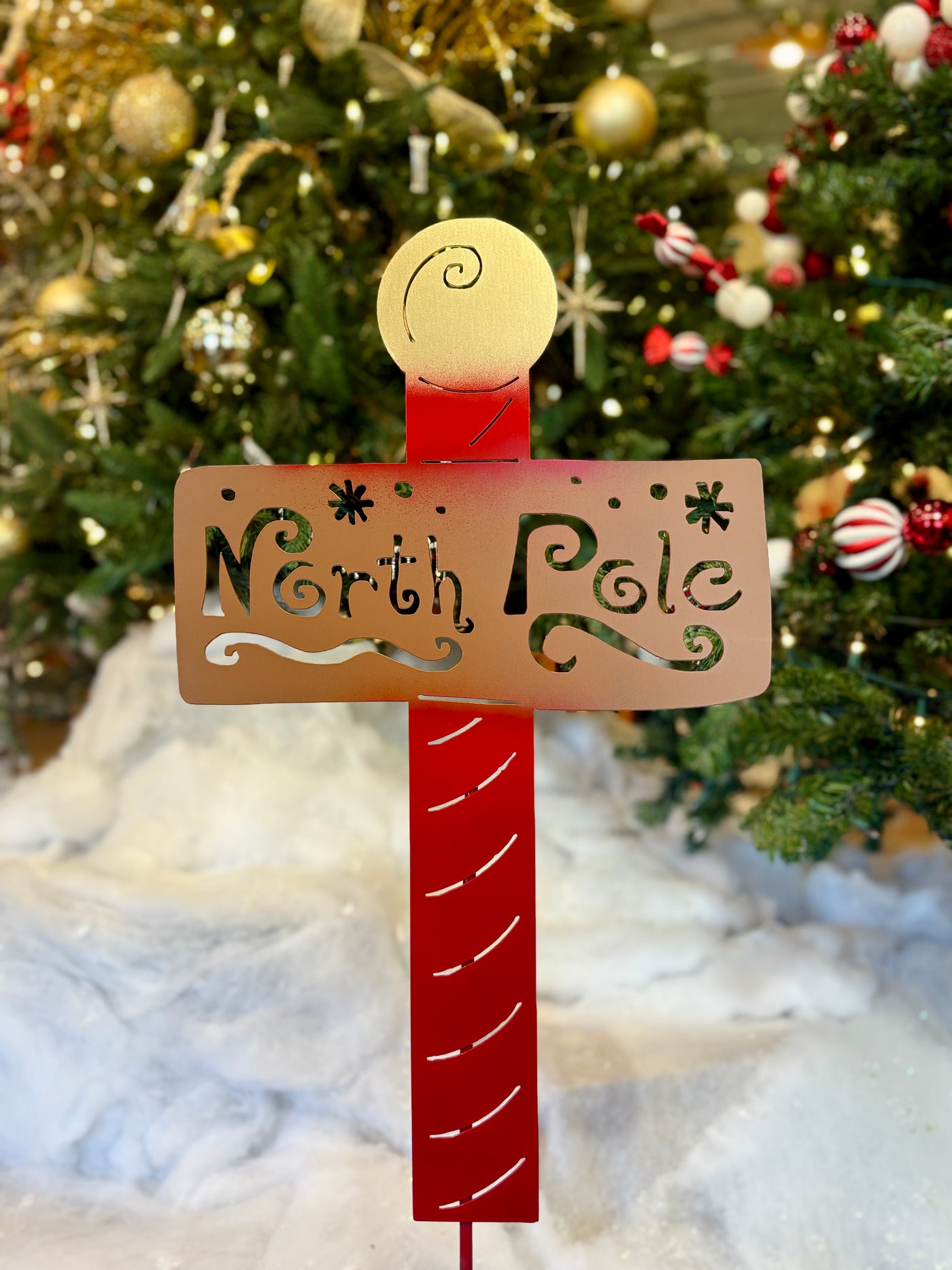 North Pole Garden Sign