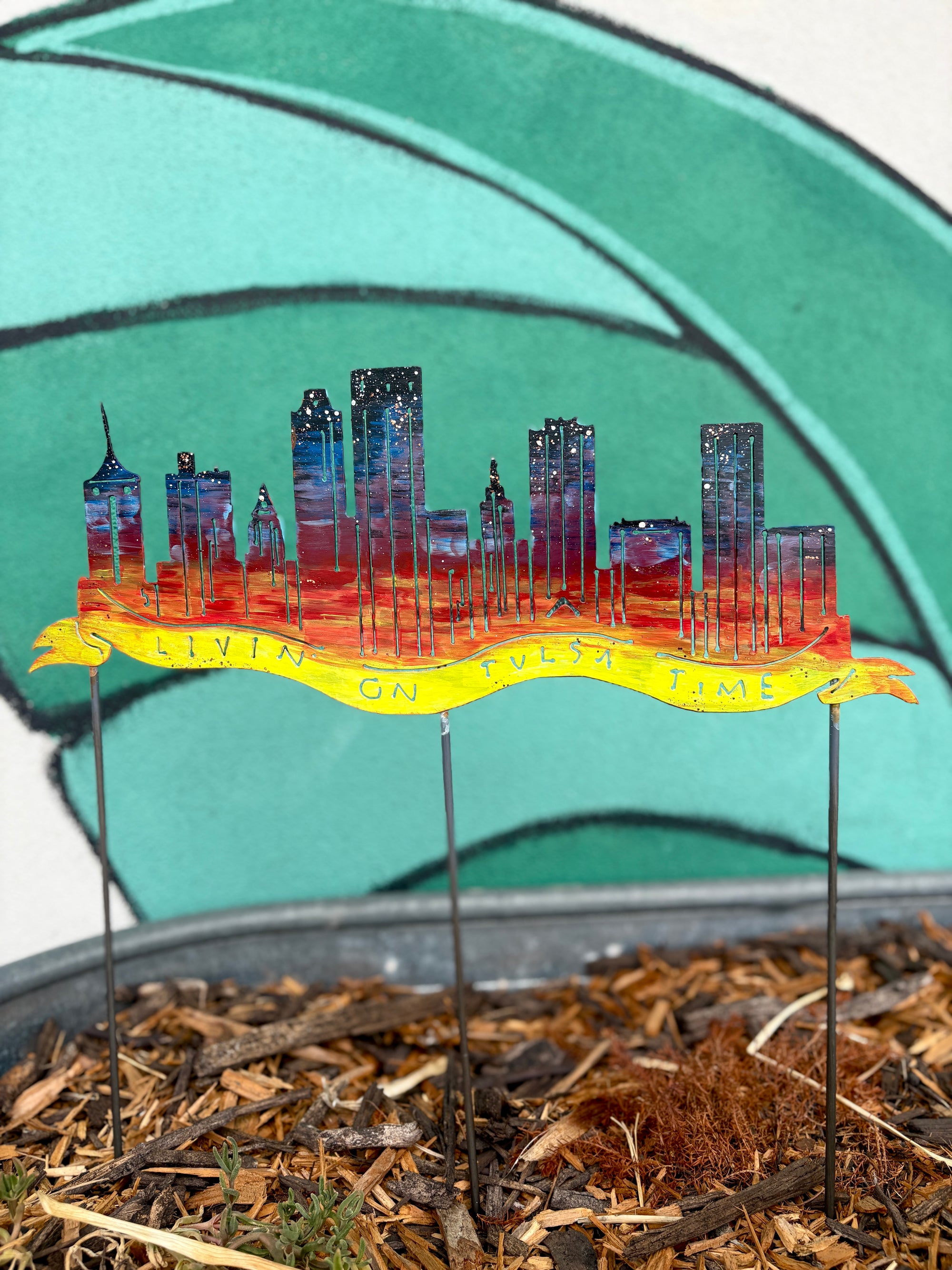 Tulsa Skyline Sculpture Painting Workshop