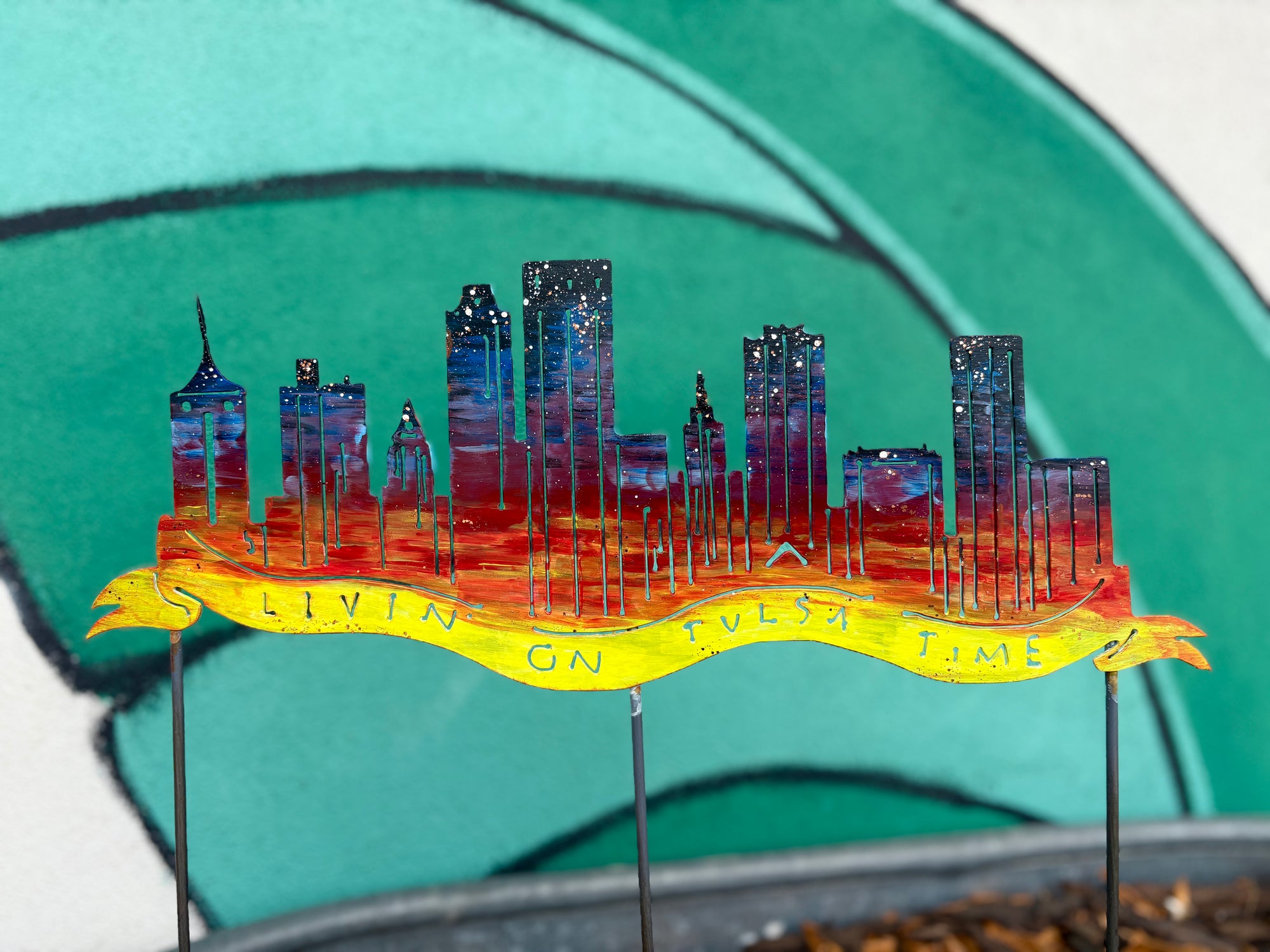 Tulsa Skyline Sculpture Painting Workshop