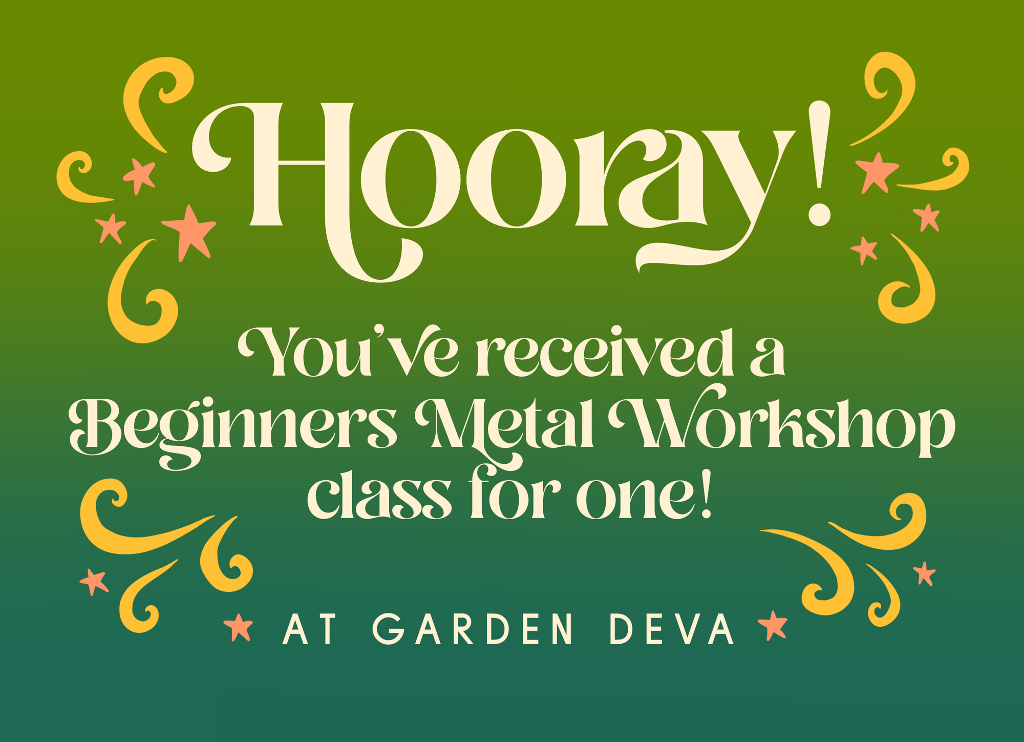 Beginners Metal Workshop Gift Certificate