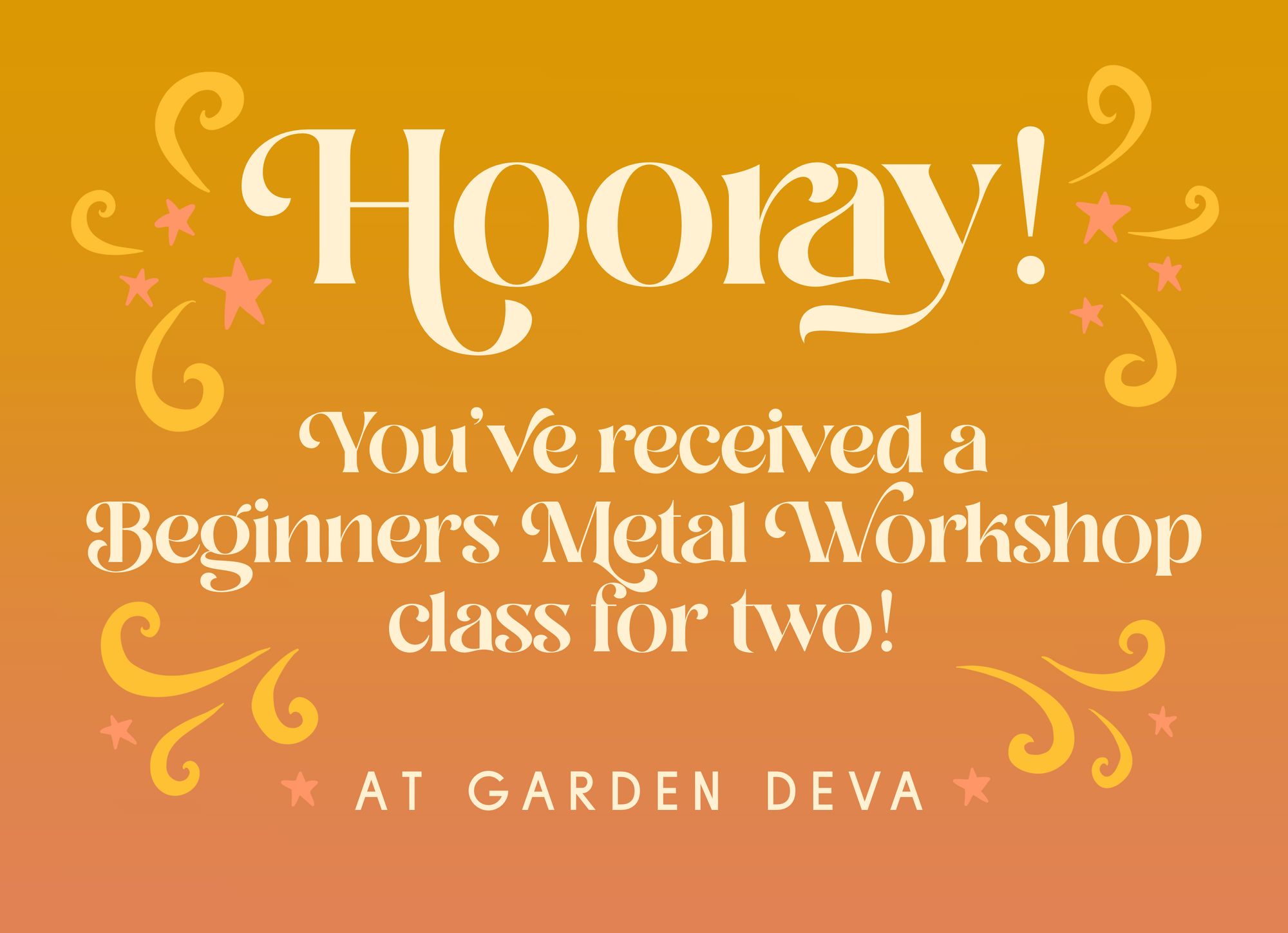 Beginners Metal Workshop Gift Certificate