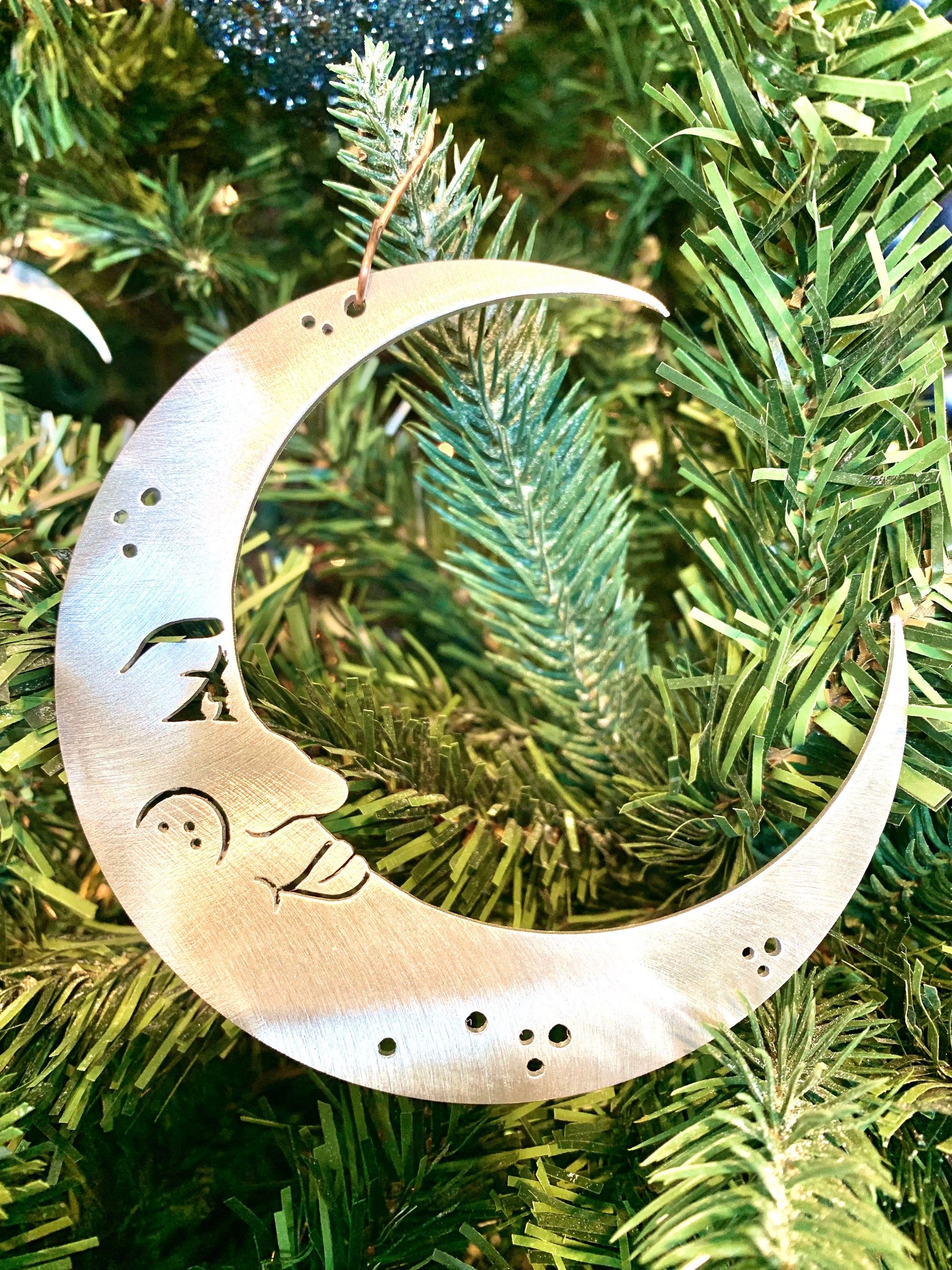 Starry Night Moon Ornament