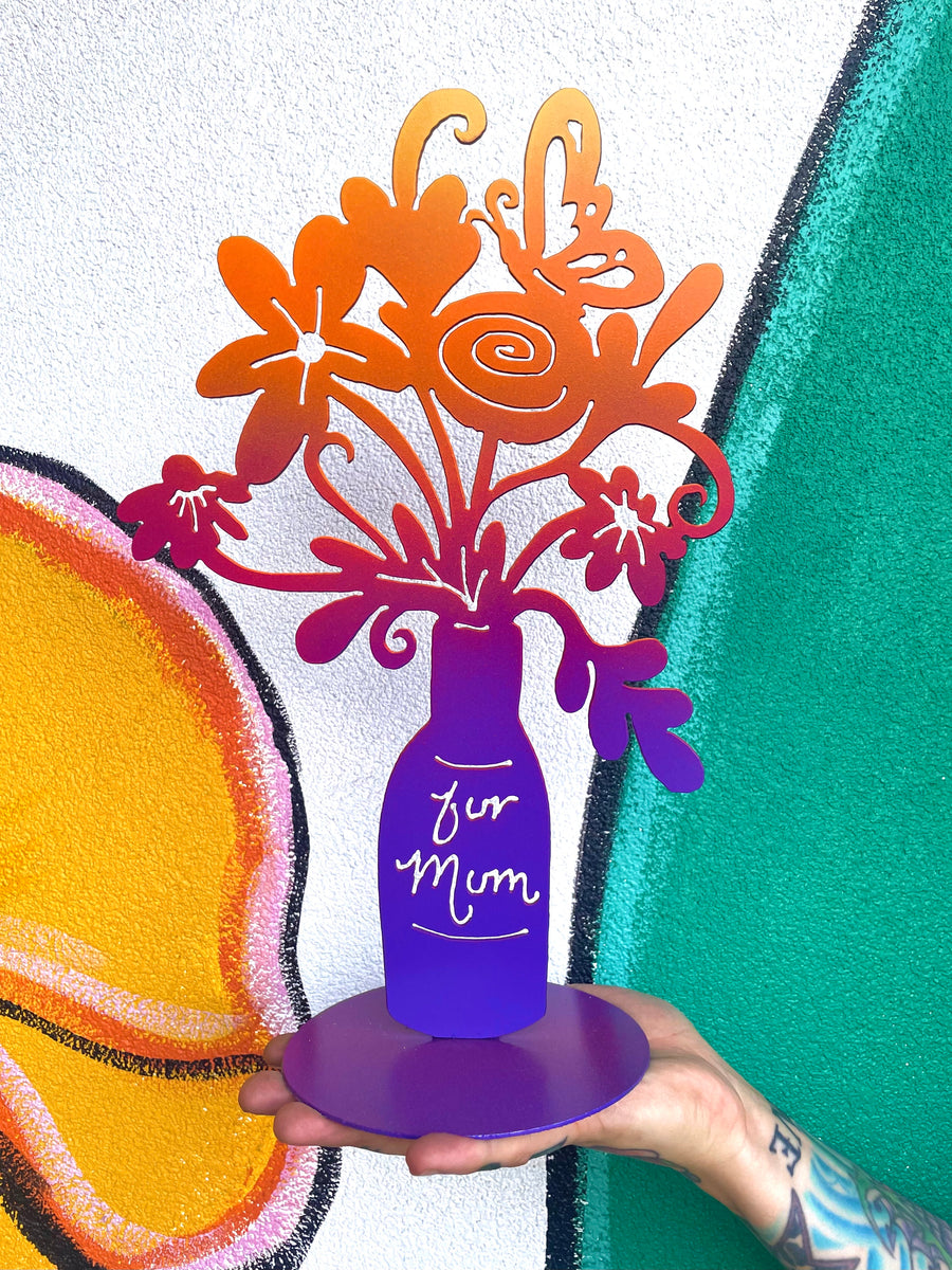 "For Mom" Floral Vase