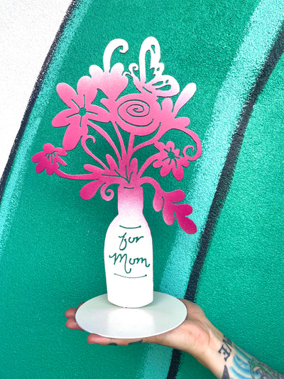 "For Mom" Floral Vase