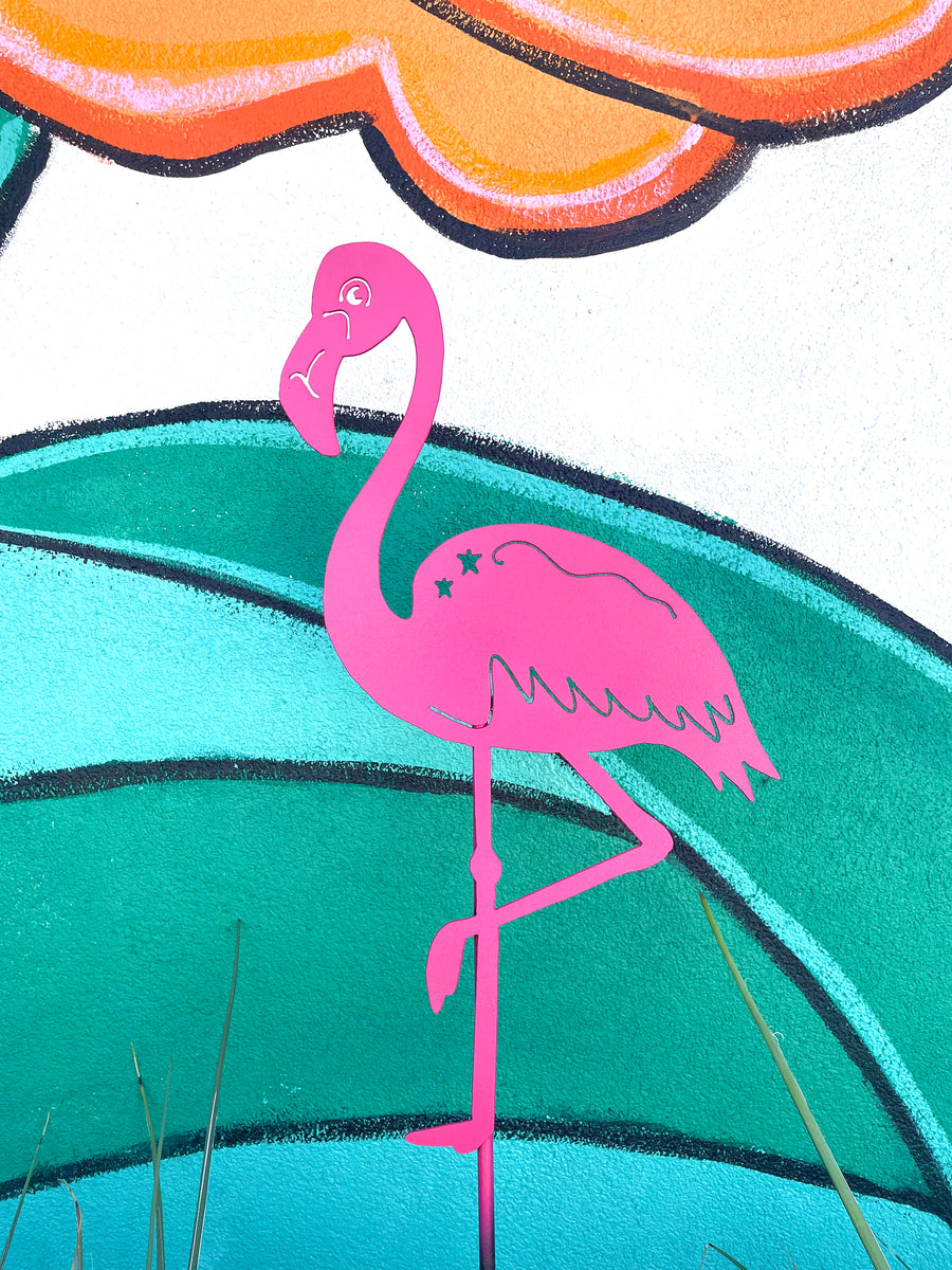Fanciful Flamingo Pole